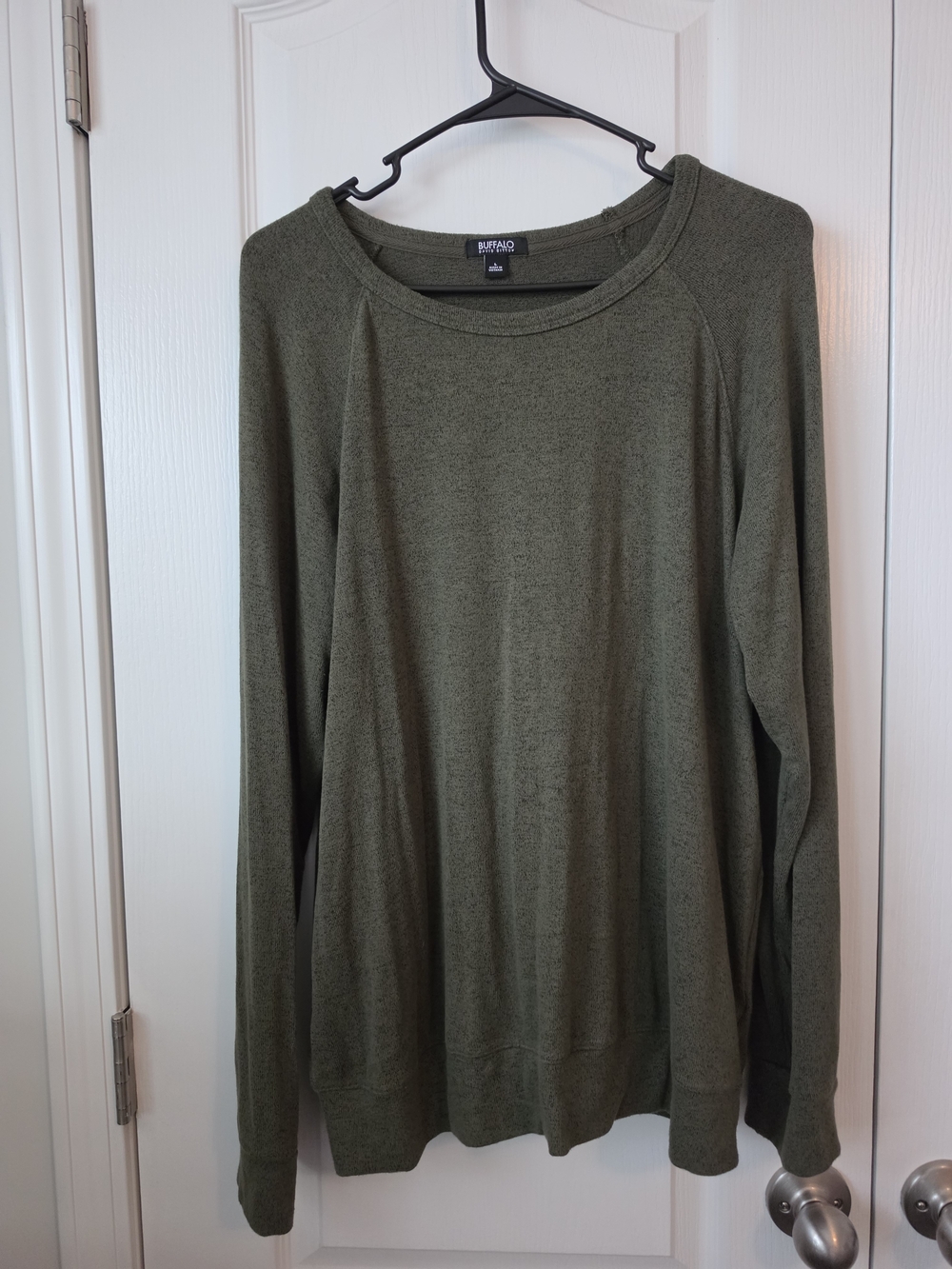 Buffalo David Bitton Olive Green Long Sleeve Sweatshirt